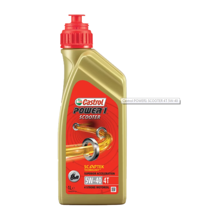 ACEITE CASTROL POWER 1 SCOOTER 4T 5W-40 1L U8